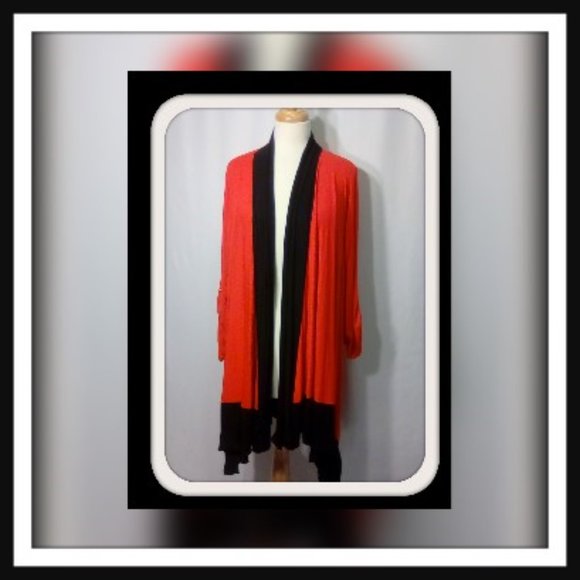 Stunning Red and Black Jacket and Dress Size 1X - Picture 4 of 8